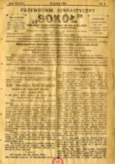 Przewodnik Gimnastyczny "Sok&oacute;ł": organ Związku Polskich Gimnastycznych Towarzystw Sokolich we Lwowie 1919.09 R.36 Nr9
