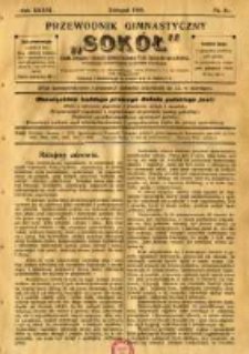 Przewodnik Gimnastyczny "Sokół": organ Związku Polskich Gimnastycznych Towarzystw Sokolich we Lwowie 1919.11 R.36 Nr11