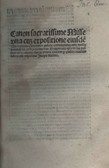 Expositio canonis missae