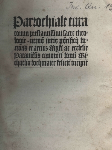 Parochiale curatorum