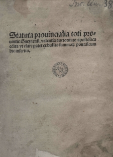Statuta provincialia Gnesnensia