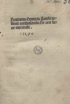 De arte bene vivendi et bene moriendi