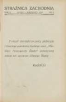 Strażnica Zachodnia: kwartalnik poświęcony sprawom Kres&oacute;w Zachodnich 1931 lipiec/wrzesień R.10 Nr3