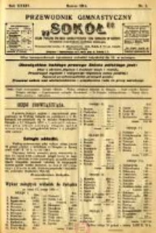 Przewodnik Gimnastyczny "Sok&oacute;ł": organ Związku Polskich Gimnastycznych Towarzystw Sokolich w Austryi 1914.03 R.34 Nr3