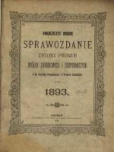 Dwudzieste drugie Sprawozdanie Związku Spółek Zarobkowych i Gospodarczych na Poznańskie i Prusy Zachodnie za rok 1893