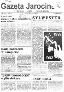 Gazeta Jarocińska 1993.01.08 Nr1(119)