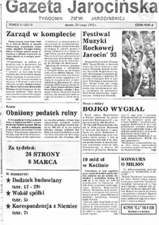 Gazeta Jarocińska 1993.02.26 Nr8(126)