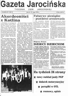 Gazeta Jarocińska 1993.05.21 Nr20(138)