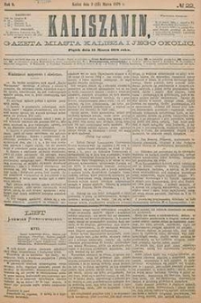 Kaliszanin: gazeta miasta Kalisza i jego okolic 1878.03.15 Nr22