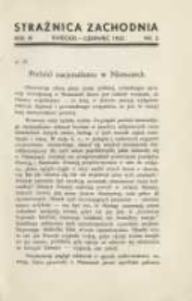 Strażnica Zachodnia: kwartalnik poświęcony sprawom Kres&oacute;w Zachodnich 1932 kwiecień/czerwiec R.11 Nr2