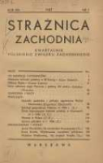 Strażnica Zachodnia: kwartalnik Polskiego Związku Zachodniego 1937 styczeń/marzec R.13 Nr1
