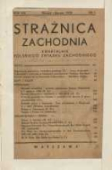 Strażnica Zachodnia: kwartalnik Polskiego Związku Zachodniego 1939 styczeń/marzec R.14 Nr1