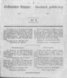 Oeffentlicher Anzeiger zum Amtsblatt No.1 der K&ouml;nigl. Preuss. Regierung zu Bromberg. 1840