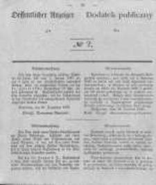 Oeffentlicher Anzeiger zum Amtsblatt No.2 der K&ouml;nigl. Preuss. Regierung zu Bromberg. 1840