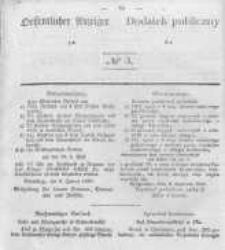 Oeffentlicher Anzeiger zum Amtsblatt No.3 der K&ouml;nigl. Preuss. Regierung zu Bromberg. 1840