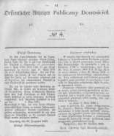 Oeffentlicher Anzeiger zum Amtsblatt No.4 der K&ouml;nigl. Preuss. Regierung zu Bromberg. 1840