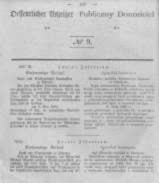 Oeffentlicher Anzeiger zum Amtsblatt No.9 der K&ouml;nigl. Preuss. Regierung zu Bromberg. 1840