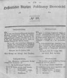 Oeffentlicher Anzeiger zum Amtsblatt No.10 der K&ouml;nigl. Preuss. Regierung zu Bromberg. 1840