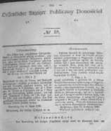 Oeffentlicher Anzeiger zum Amtsblatt No.18 der K&ouml;nigl. Preuss. Regierung zu Bromberg. 1840