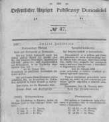 Oeffentlicher Anzeiger zum Amtsblatt No.47 der K&ouml;nigl. Preuss. Regierung zu Bromberg. 1840