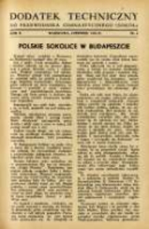 Dodatek Techniczny do Przewodnika Gimnastycznego "Sok&oacute;ł" 1934.06 R.10 Nr6
