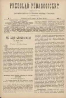 Przegląd Pedagogiczny:czasopismo poświęcone sprawom wychowania szkolnego i domowego 1888.04.01(03.20) R.7 Nr7