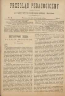 Przegląd Pedagogiczny:czasopismo poświęcone sprawom wychowania szkolnego i domowego 1888.10.03(15) R.7 Nr20