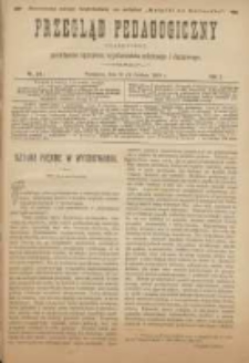 Przegląd Pedagogiczny:czasopismo poświęcone sprawom wychowania szkolnego i domowego 1888.12.15(03) R.7 Nr24