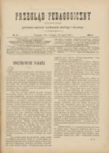 Przegląd Pedagogiczny:czasopismo poświęcone sprawom wychowania szkolnego i domowego 1889.08.01(07.20) R.8 Nr15