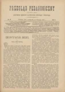 Przegląd Pedagogiczny:czasopismo poświęcone sprawom wychowania szkolnego i domowego 1889.10.01(09.19) R.8 Nr19