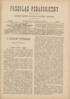 Przegląd Pedagogiczny:czasopismo poświęcone sprawom wychowania szkolnego i domowego 1889.10.15(03) R.8 Nr20
