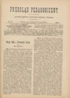 Przegląd Pedagogiczny:czasopismo poświęcone sprawom wychowania szkolnego i domowego 1889.12.01(11.09) R.8 Nr23