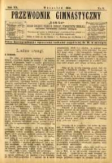 Przewodnik Gimnastyczny "Sok&oacute;ł": organ Związku Polskich Gimnastycznych Towarzystw Sokolich 1900.09 R.20 Nr9