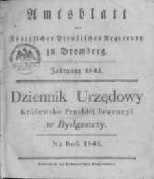 Amtsblatt der K&ouml;niglichen Preussischen Regierung zu Bromberg. 1841.01.01 No.1