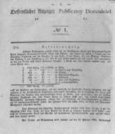Oeffentlicher Anzeiger zum Amtsblatt No.1 der Königl. Preuss. Regierung zu Bromberg. 1841
