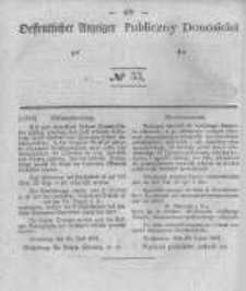 Oeffentlicher Anzeiger zum Amtsblatt No.33 der K&ouml;nigl. Preuss. Regierung zu Bromberg. 1841