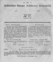Oeffentlicher Anzeiger zum Amtsblatt No.47 der K&ouml;nigl. Preuss. Regierung zu Bromberg. 1841
