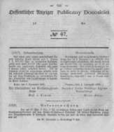 Oeffentlicher Anzeiger zum Amtsblatt No.47 der Königl. Preuss. Regierung zu Bromberg. 1841