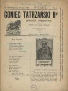 Goniec Tatrzański IIgi g&oacute;ralski, obrazkowy 1894 nr1 (24 Bartłomiejskiego miesiąca)