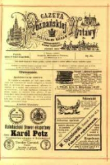 Gazeta Poznańskiej Wystawy : oficyalny organ Prowincyonalnej Wystawy Przemysłowej. 1895 nr20