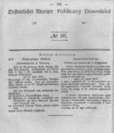 Oeffentlicher Anzeiger zum Amtsblatt No.10 der K&ouml;nigl. Preuss. Regierung zu Bromberg. 1842
