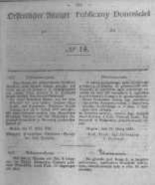 Oeffentlicher Anzeiger zum Amtsblatt No.14 der K&ouml;nigl. Preuss. Regierung zu Bromberg. 1842