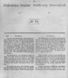 Oeffentlicher Anzeiger zum Amtsblatt No.18 der K&ouml;nigl. Preuss. Regierung zu Bromberg. 1842