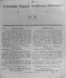 Oeffentlicher Anzeiger zum Amtsblatt No.42 der K&ouml;nigl. Preuss. Regierung zu Bromberg. 1842