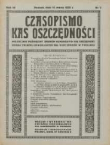 Czasopismo Kas Oszczędności: miesięcznik poświęcony sprawom Komunalnych Kas Oszczędności: organ Związku Komunalnych Kas Oszczędności w Poznaniu 1939.03.15 R.14 Nr3