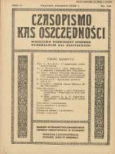 Czasopismo Kas Oszczędności: miesięcznik poświęcony sprawom Komunalnych Kas Oszczędności 1936 lipiec/sierpień R.11 Nr7/8