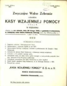 XXXII Sprawozdanie Kasy Wzajemnej Pomocy Eingetragene Genossenschaft mit unbeschränkter Haftpflicht w Poznaniu za Rok 1917
