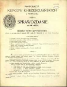 Korporacya Kupc&oacute;w Chrześcijańskich w Poznaniu sprawozdanie za rok 1907/8