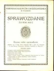 Korporacya Kupców Chrześcijańskich w Poznaniu sprawozdanie za rok 1911/12