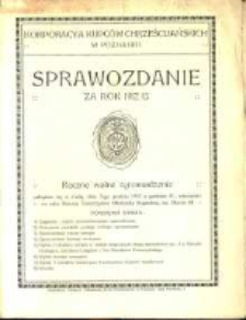 Korporacya Kupc&oacute;w Chrześcijańskich w Poznaniu sprawozdanie za rok 1912/13